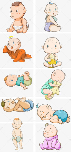卡通婴儿合集素材图片免费下载_高清psd
